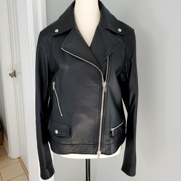 HUGO BOSS Leather Moto Jacket - Picture 3 of 6